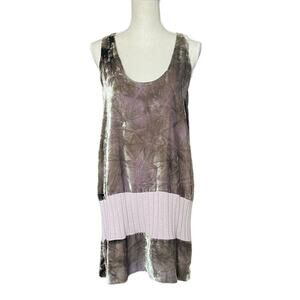 Prada Milano Iridescent knit Dress Ombre Silk Cashmere Velvet Dress Size P Italy